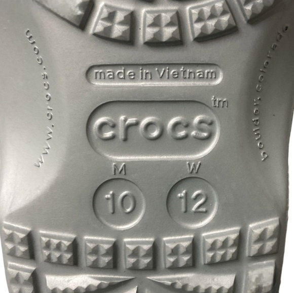 CROCS x SCHARF Classic Silver Unisex CROC Clog NEW, NWT - Picture 10 of 11